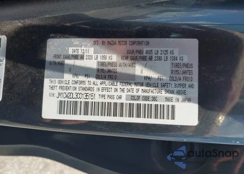 2012 Mazda Mazda5 Grand Touring from USA, damaged, VIN JM1CW2DL3C0135151